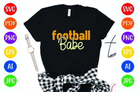 Football Babe T-Shirt Graphics and Designs