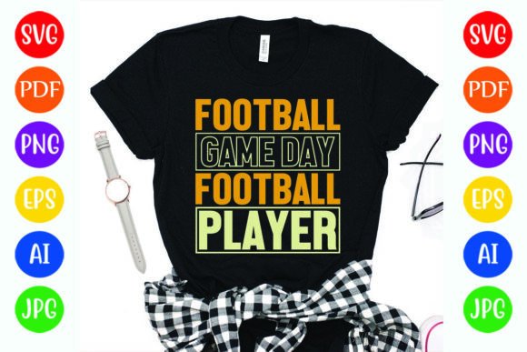Football Game Day Football Player Design Graphics
