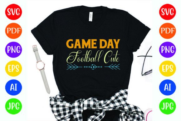 Game Day Football Cute Graphics for T-Shirt Designs