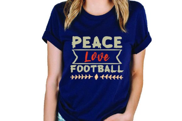 Peace Love Football Graphics for T-Shirt Designs