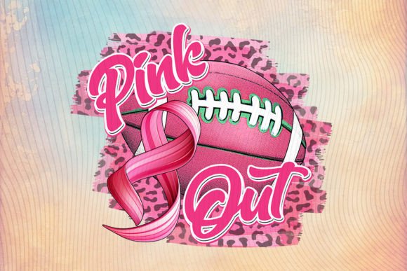 US Football Rugby Pink Out T-Shirt PNG: Graphics for Crafts